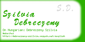 szilvia debreczeny business card